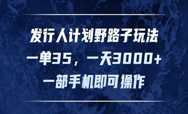 发行人计划野路子玩法